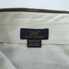 Brooks Brothers 346 ワイド スラックス パンツ L ブラウン ウール センタープレス