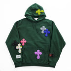SYUMAN. × Y.A.R.N. × GR8 × FRUIT OF THE LOOM プルオーバー スウェット パーカー XL グリーン 3D cross knit Hoodie クロスニット 裏起毛 SUPER COTTON