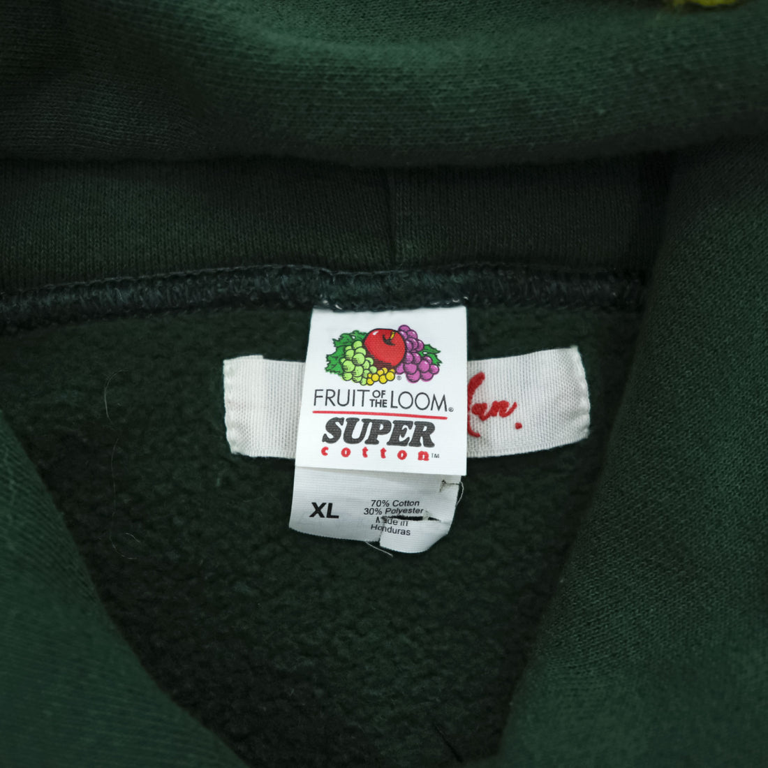 SYUMAN. × Y.A.R.N. × GR8 × FRUIT OF THE LOOM プルオーバー スウェット パーカー XL グリーン 3D cross knit Hoodie クロスニット 裏起毛 SUPER COTTON