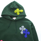 SYUMAN. × Y.A.R.N. × GR8 × FRUIT OF THE LOOM プルオーバー スウェット パーカー XL グリーン 3D cross knit Hoodie クロスニット 裏起毛 SUPER COTTON