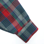 PENDLETON 長袖 チェック ウールシャツ XL レッド グリーン ボタンダウン SIR PURE VIRGIN WOOL USA FABRIC