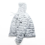 STUSSY × NIKE  Insulated Jacket L White, Green Drawstring Thermore ECODOWN FIBERS MARBLE HO200610MXP