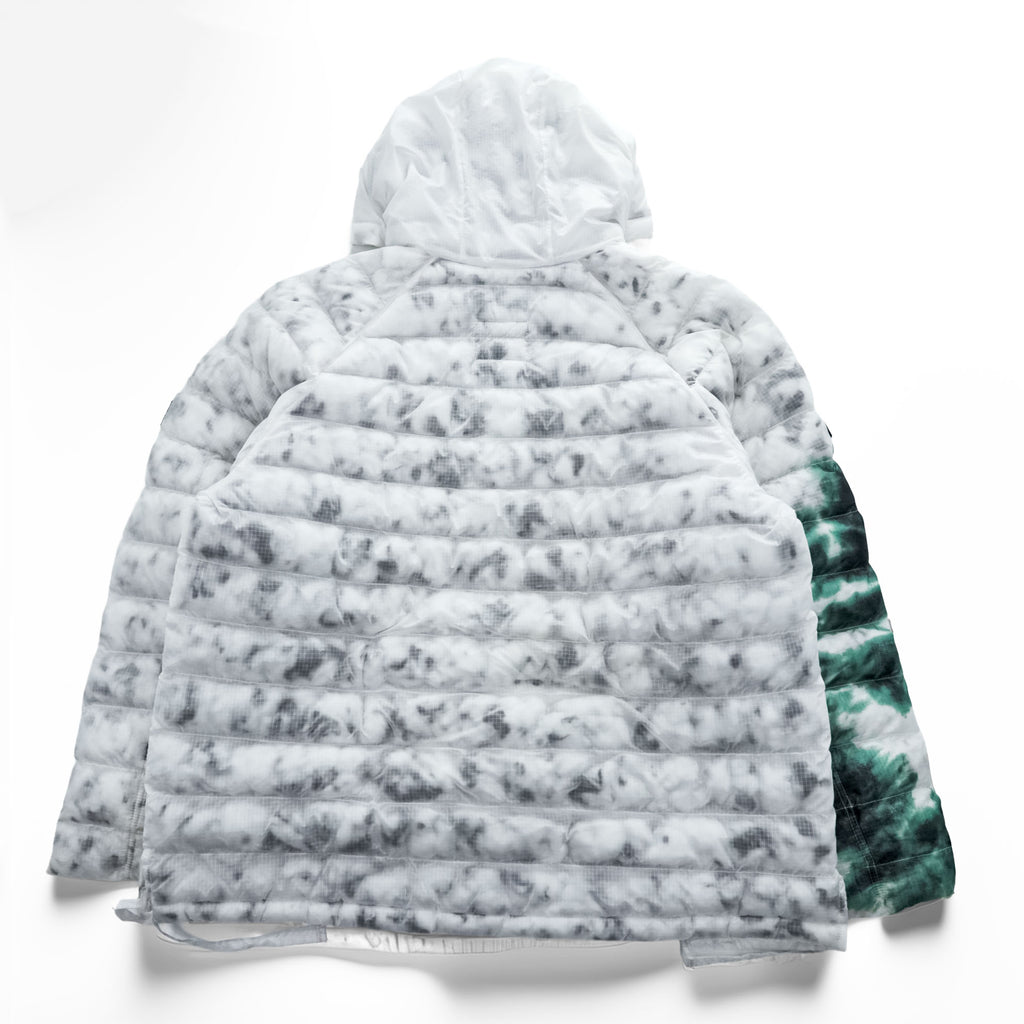 STUSSY × NIKE  Insulated Jacket L White, Green Drawstring Thermore ECODOWN FIBERS MARBLE HO200610MXP