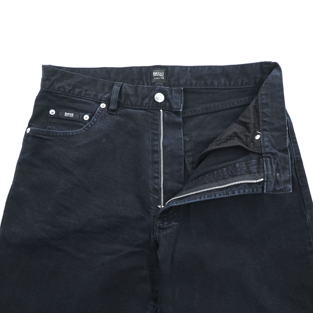 HUGO BOSS Denim Pants Jeans L Black Stretch CUSTER 08364