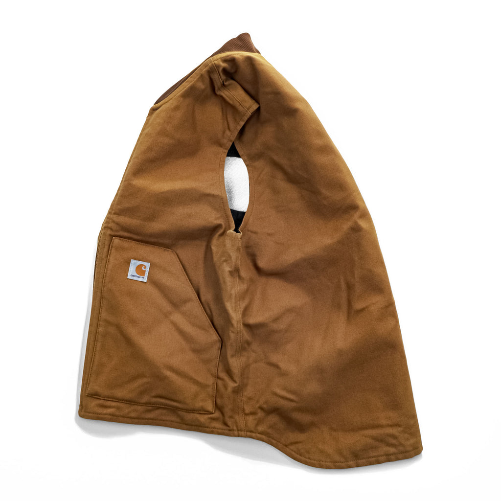 carhartt ダック ワークベスト 中綿 アークティックキルトライニング M ブラウン RELAXED FIT 0V0001