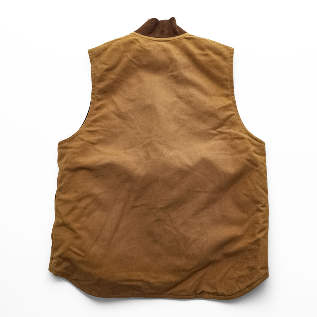 carhartt ダック ワークベスト 中綿 アークティックキルトライニング M ブラウン RELAXED FIT 0V0001