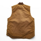 carhartt ダック ワークベスト 中綿 アークティックキルトライニング M ブラウン RELAXED FIT 0V0001