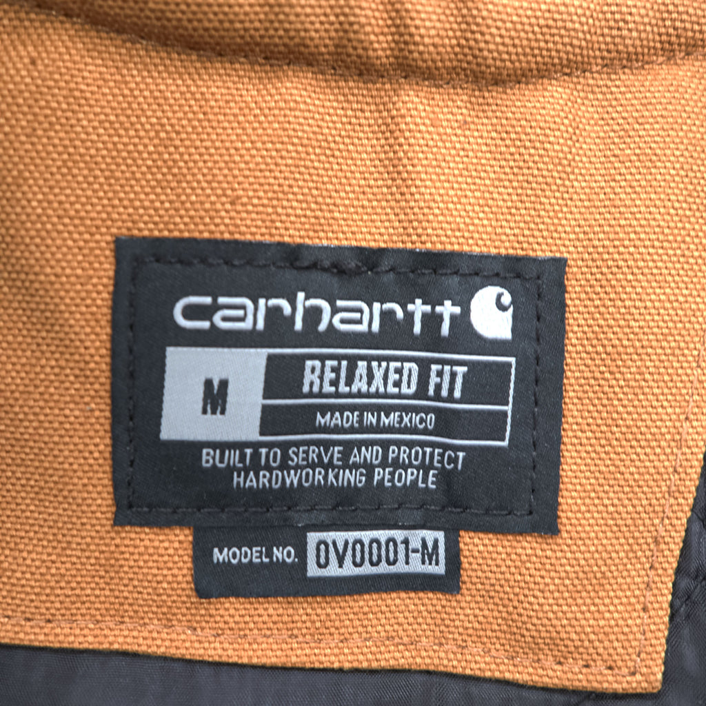 carhartt ダック ワークベスト 中綿 アークティックキルトライニング M ブラウン RELAXED FIT 0V0001