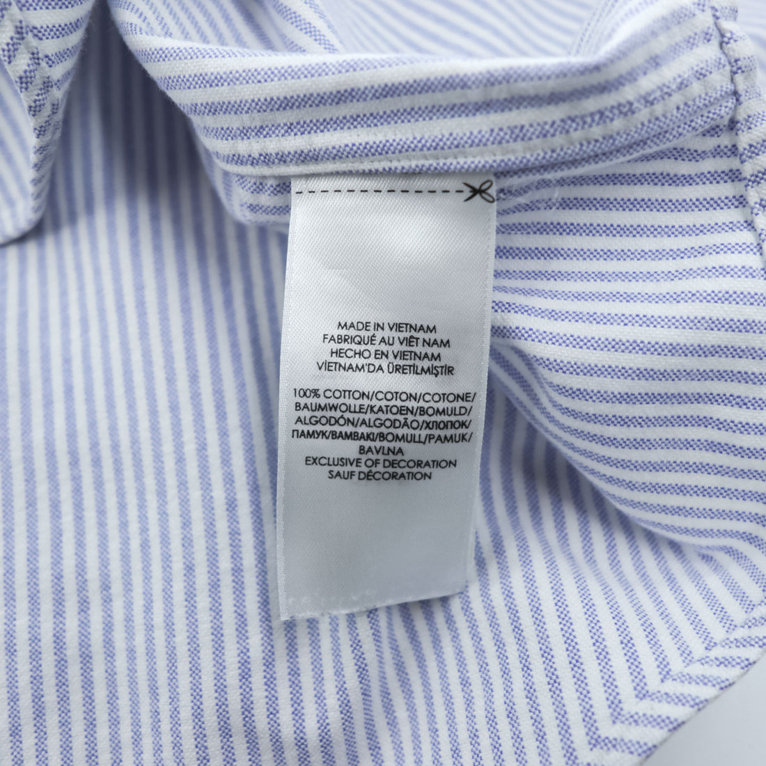 Ralph Lauren オックスフォード CLASSIC FIT 長袖シャツ XL ブルー ホワイト ストライプ  ボタンダウン スモールポニー ロゴ 刺繍