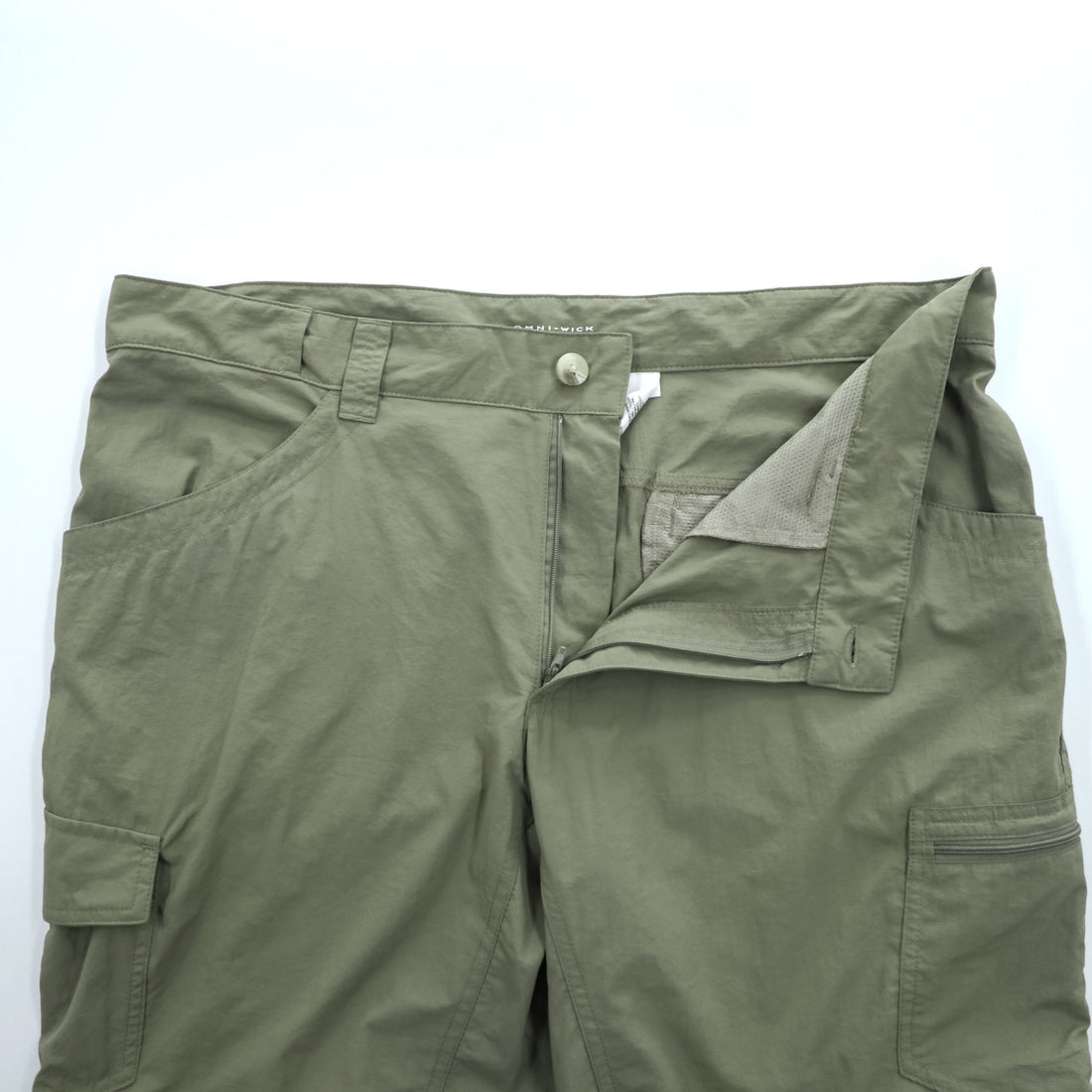 Columbia Convertible Outdoor Shell Pants L Khaki 2-Way OMNI-WICK AM8619
