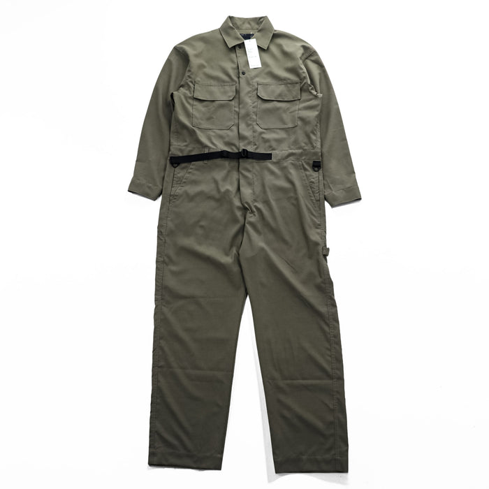 meanswhile 日本製 オールインワン ツナギ ジャンプスーツ M ブラウン Dry Smooth Overall / Dark Oak MW-JKT22108
