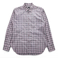 PS Paul Smith 長袖 チェックシャツ L ピンク グレー 切替 袖 花柄 コットン ポルトガル製