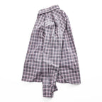 PS Paul Smith 長袖 チェックシャツ L ピンク グレー 切替 袖 花柄 コットン ポルトガル製