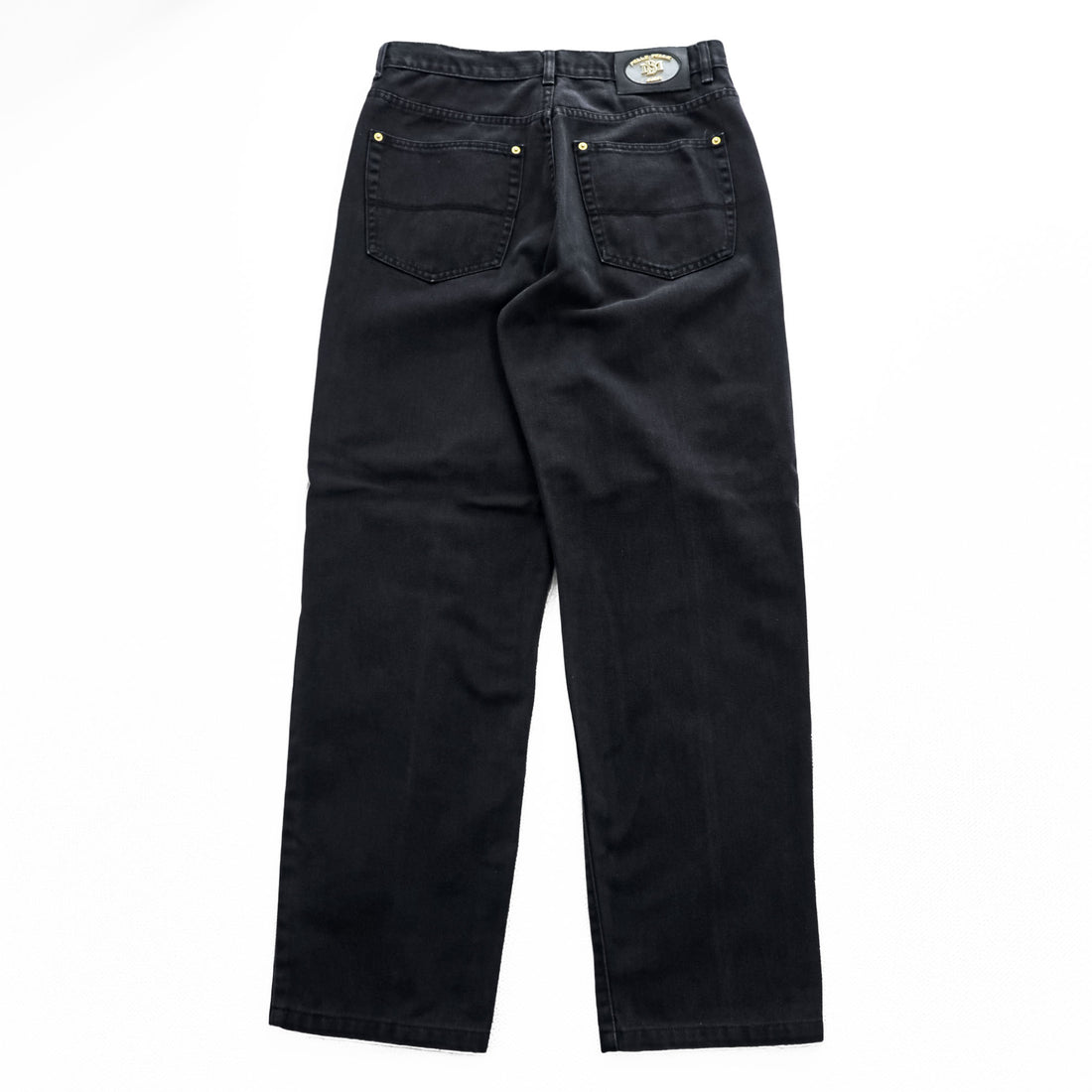 pelle pelle marc buchanan 90s Vintage Denim Pants Jeans L Black Wide Tapered Baggy