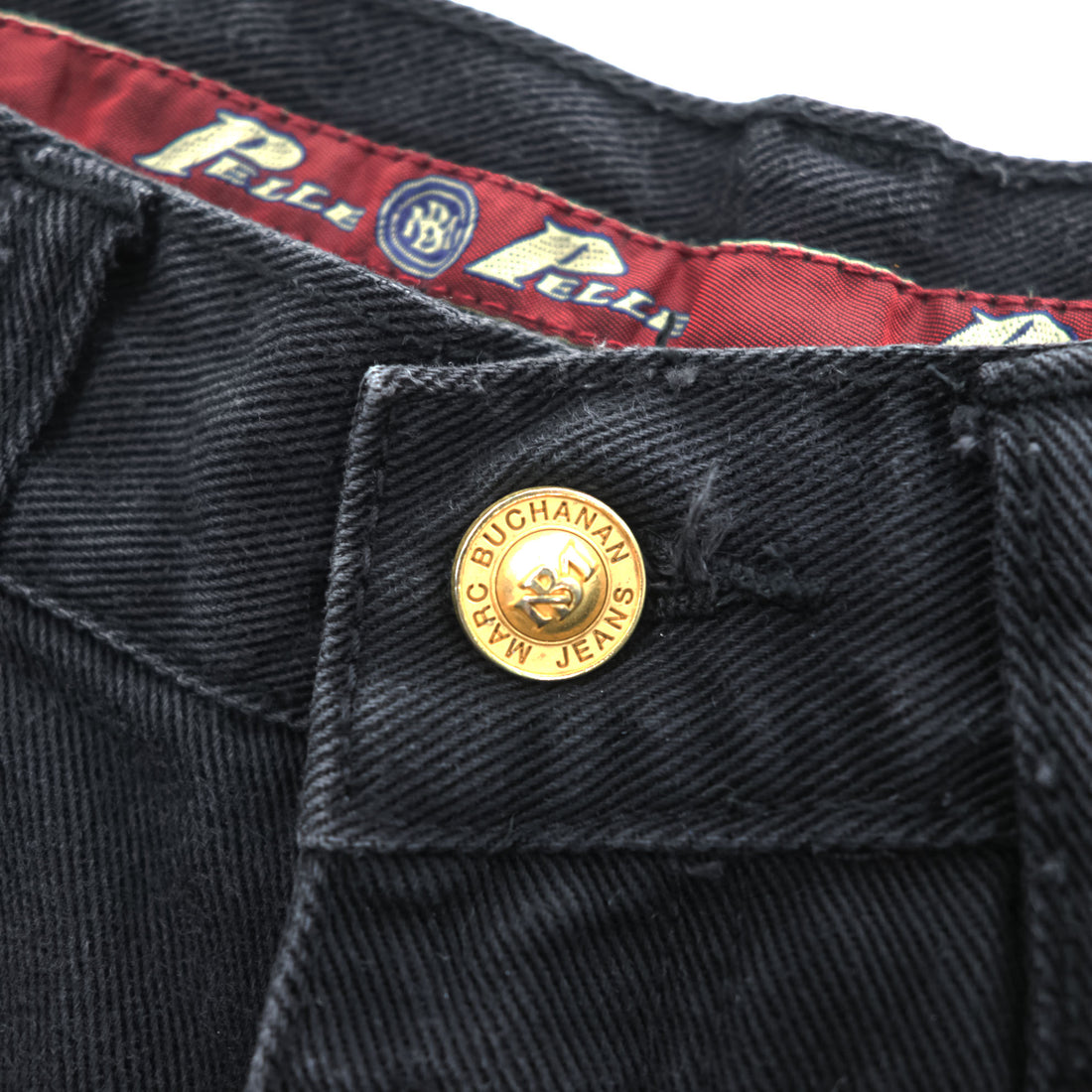 pelle pelle marc buchanan 90s Vintage Denim Pants Jeans L Black Wide Tapered Baggy