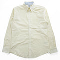 Brooks Brothers 長袖 ストライプ ボタンダウンシャツ M イエロー ワンポイントロゴ REGENT FIT ノンアイロン ストレッチ