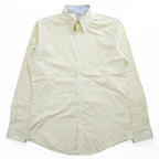 Brooks Brothers 長袖 ストライプ ボタンダウンシャツ M イエロー ワンポイントロゴ REGENT FIT ノンアイロン ストレッチ