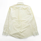 Brooks Brothers 長袖 ストライプ ボタンダウンシャツ M イエロー ワンポイントロゴ REGENT FIT ノンアイロン ストレッチ