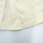 Brooks Brothers 長袖 ストライプ ボタンダウンシャツ M イエロー ワンポイントロゴ REGENT FIT ノンアイロン ストレッチ