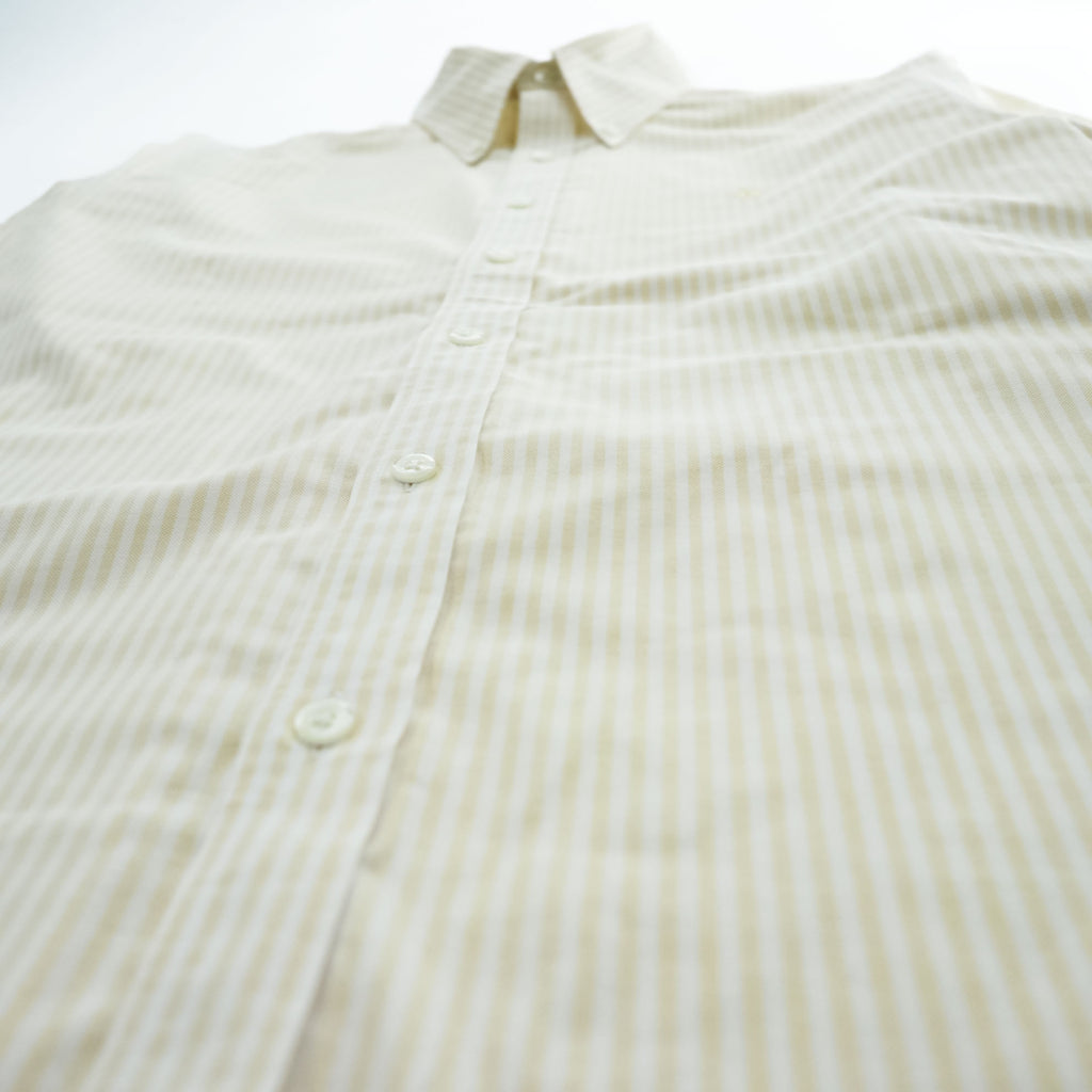 Brooks Brothers 長袖 ストライプ ボタンダウンシャツ M イエロー ワンポイントロゴ REGENT FIT ノンアイロン ストレッチ