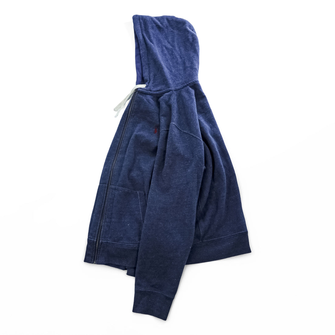 Polo Ralph Lauren リバースウィーブ ジップパーカー 2XL ブルー 裏起毛 ビッグサイズ スモールポニー ロゴ 刺繍