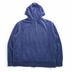 Polo Ralph Lauren リバースウィーブ ジップパーカー 2XL ブルー 裏起毛 ビッグサイズ スモールポニー ロゴ 刺繍