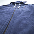 Polo Ralph Lauren リバースウィーブ ジップパーカー 2XL ブルー 裏起毛 ビッグサイズ スモールポニー ロゴ 刺繍