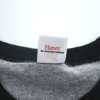 Hanes リンガー Tシャツ XL グレー ワンポイントロゴ All-American Comfort