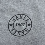 Hanes リンガー Tシャツ XL グレー ワンポイントロゴ All-American Comfort