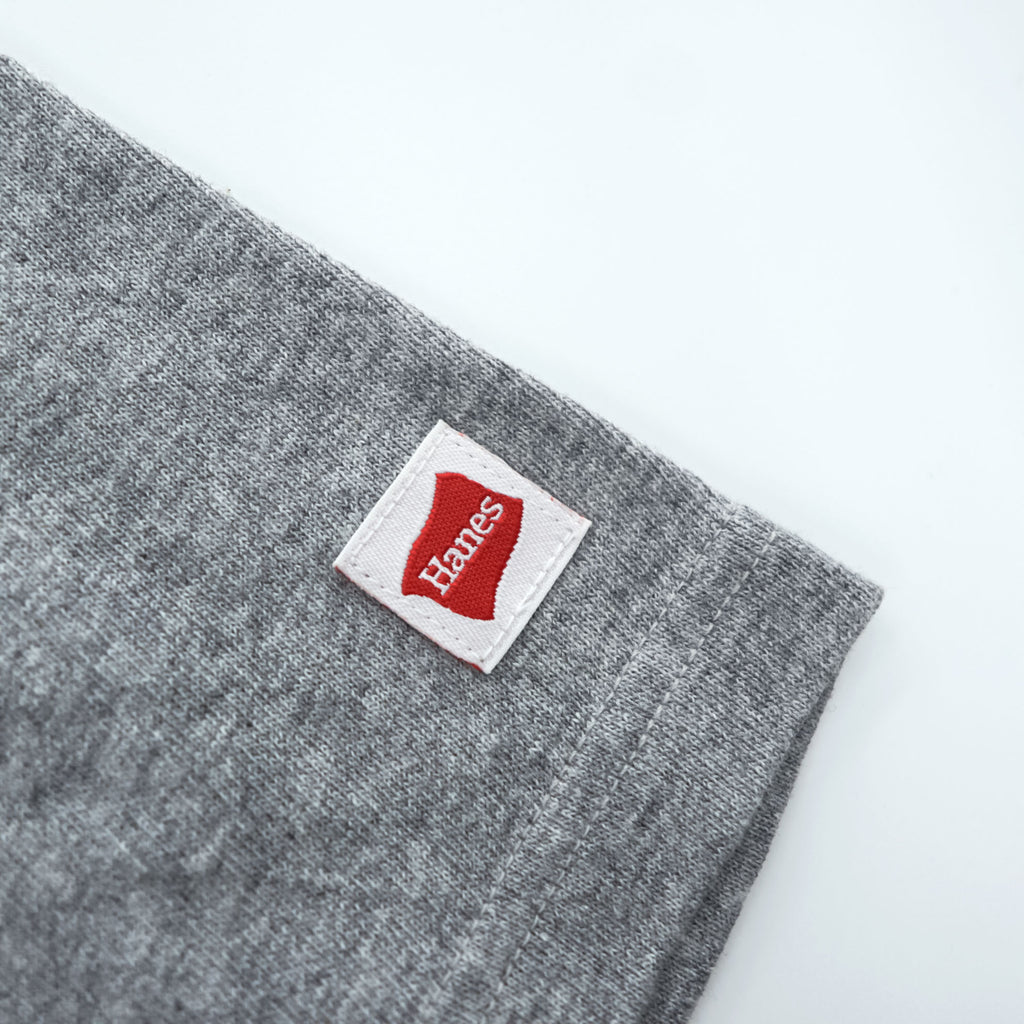 Hanes リンガー Tシャツ XL グレー ワンポイントロゴ All-American Comfort