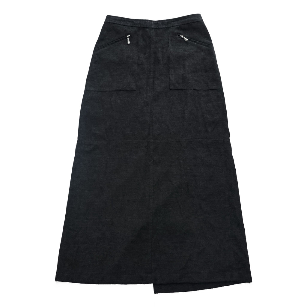A|X ARMANI EXCHANGE 90年代 ヴィンテージ ロング ラップスカート M ダークグレー フレア