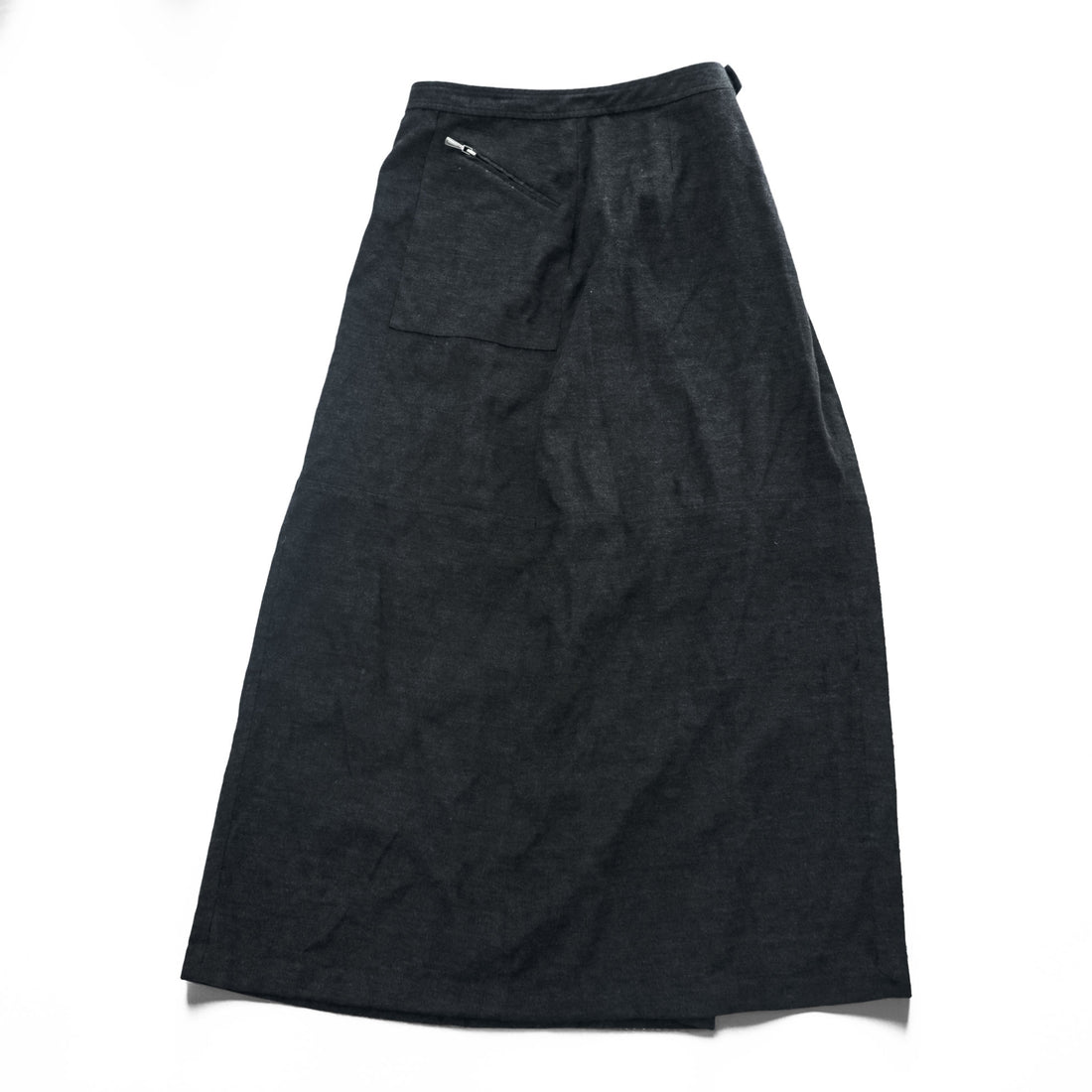 A|X ARMANI EXCHANGE 90年代 ヴィンテージ ロング ラップスカート M ダークグレー フレア