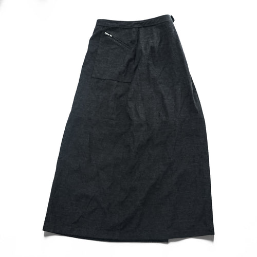 A|X ARMANI EXCHANGE 90s Vintage Long Wrap Skirt M Gray