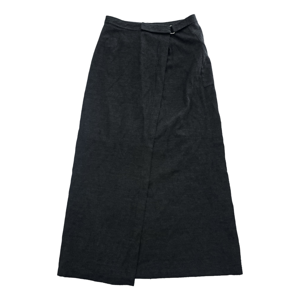 A|X ARMANI EXCHANGE 90年代 ヴィンテージ ロング ラップスカート M ダークグレー フレア