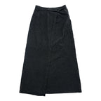 A|X ARMANI EXCHANGE 90年代 ヴィンテージ ロング ラップスカート M ダークグレー フレア