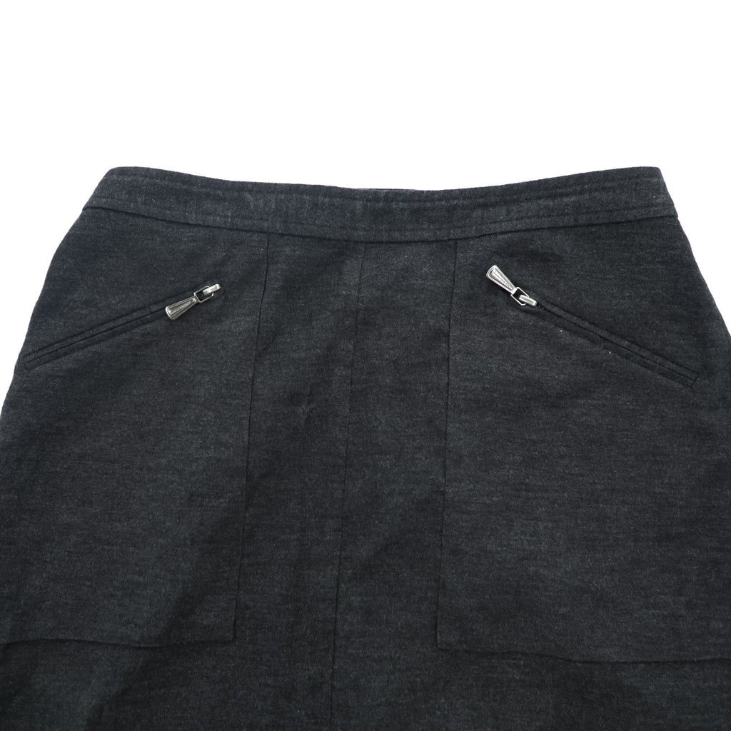 A|X ARMANI EXCHANGE 90年代 ヴィンテージ ロング ラップスカート M ダークグレー フレア