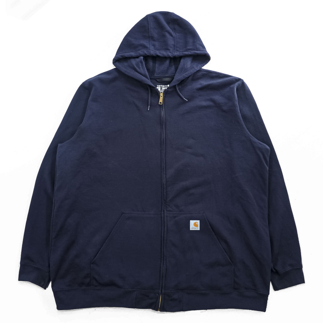 Carhartt Zip Up Hoodie XL ~ Navy Brushed Lining Big Size Loose Fit K122 472
