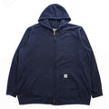 carhartt ジップパーカー 3XL LOOSE FIT ネイビー 裏起毛 ビッグサイズ フロントポケット K122 472
