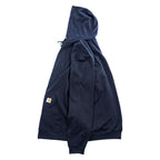 carhartt ジップパーカー 3XL LOOSE FIT ネイビー 裏起毛 ビッグサイズ フロントポケット K122 472