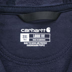 carhartt ジップパーカー 3XL LOOSE FIT ネイビー 裏起毛 ビッグサイズ フロントポケット K122 472