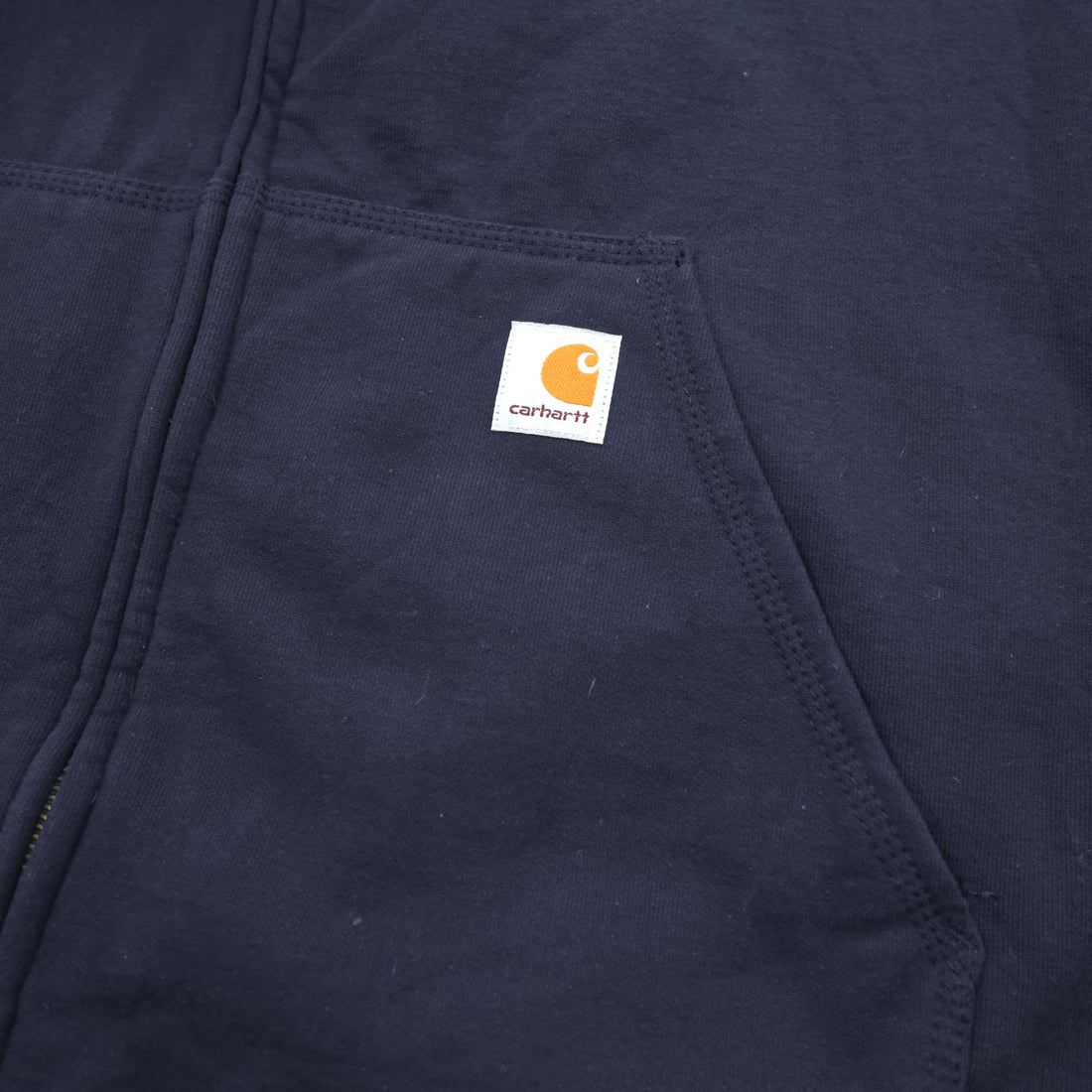 carhartt ジップパーカー 3XL LOOSE FIT ネイビー 裏起毛 ビッグサイズ フロントポケット K122 472
