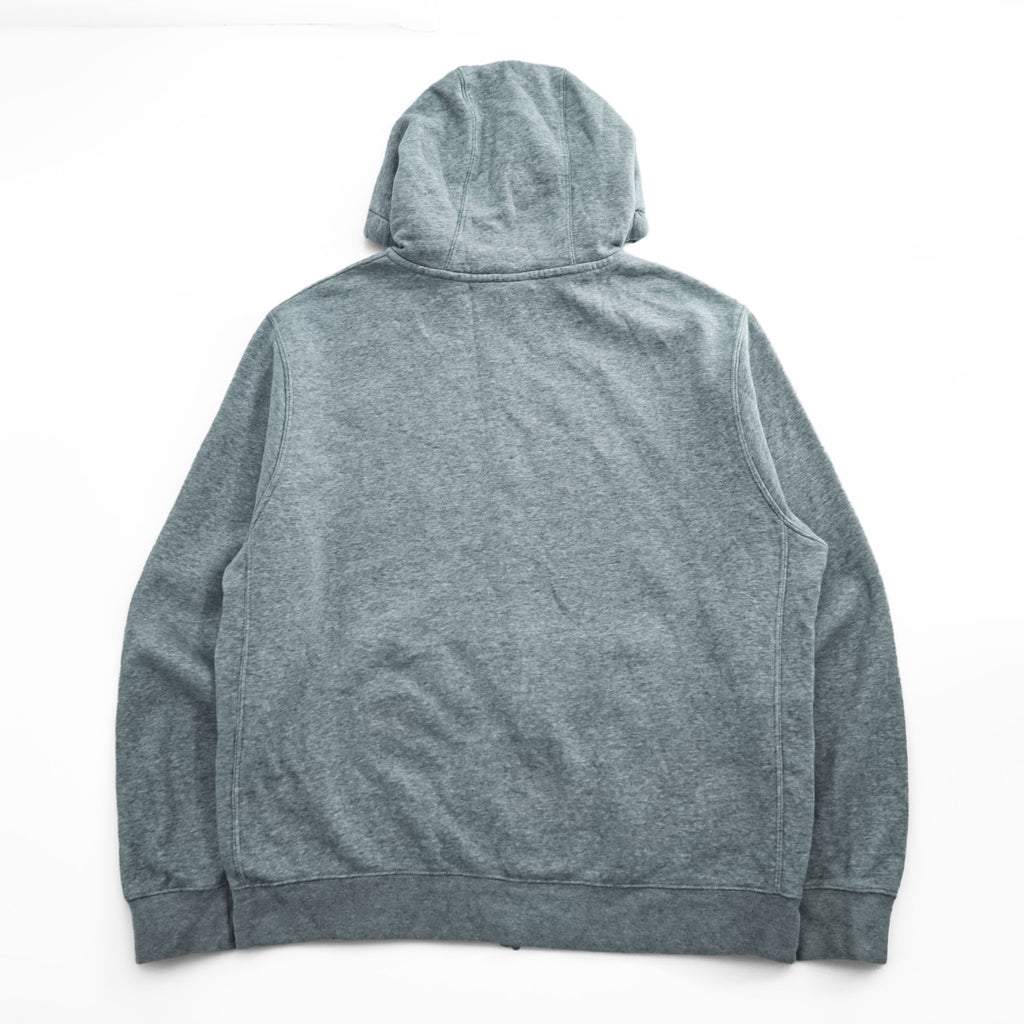 NIKE ジップパーカー L グレー 裏起毛 フロントポケット ワンポイントロゴ BV2645-063