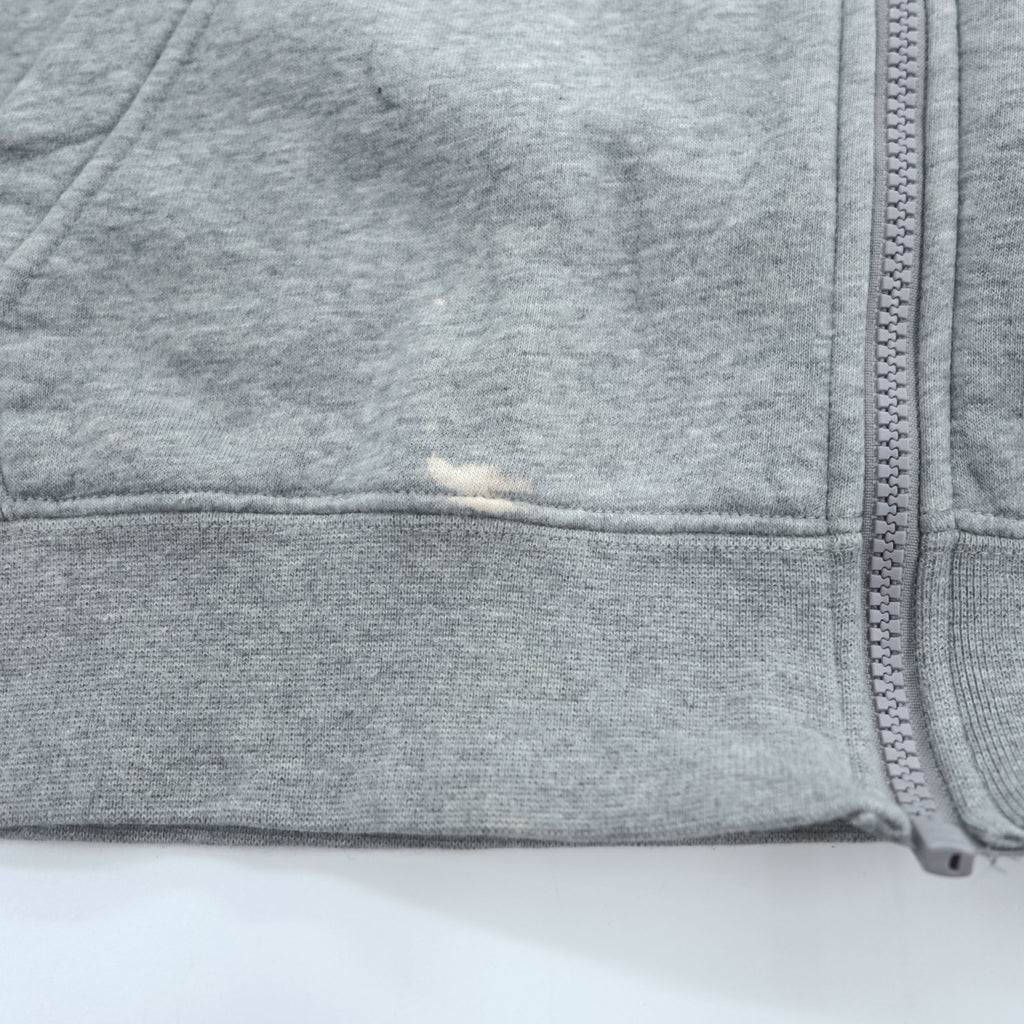 NIKE ジップパーカー L グレー 裏起毛 フロントポケット ワンポイントロゴ BV2645-063