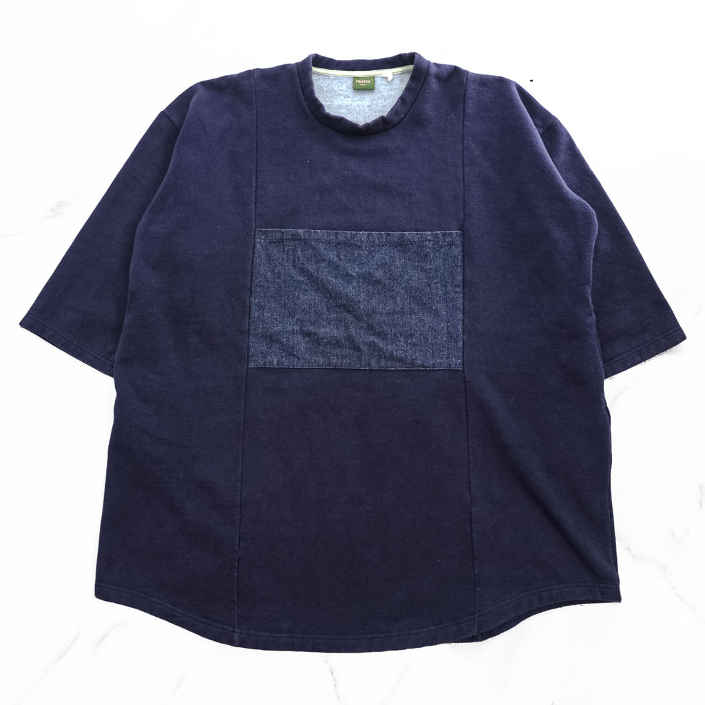 Phatee 日本製 BIG TEE ヘンプ Tシャツ 半袖 スウェット FREE ネイビー 裏起毛 フロントポケット