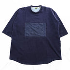 Phatee 日本製 BIG TEE ヘンプ Tシャツ 半袖 スウェット FREE ネイビー 裏起毛 フロントポケット