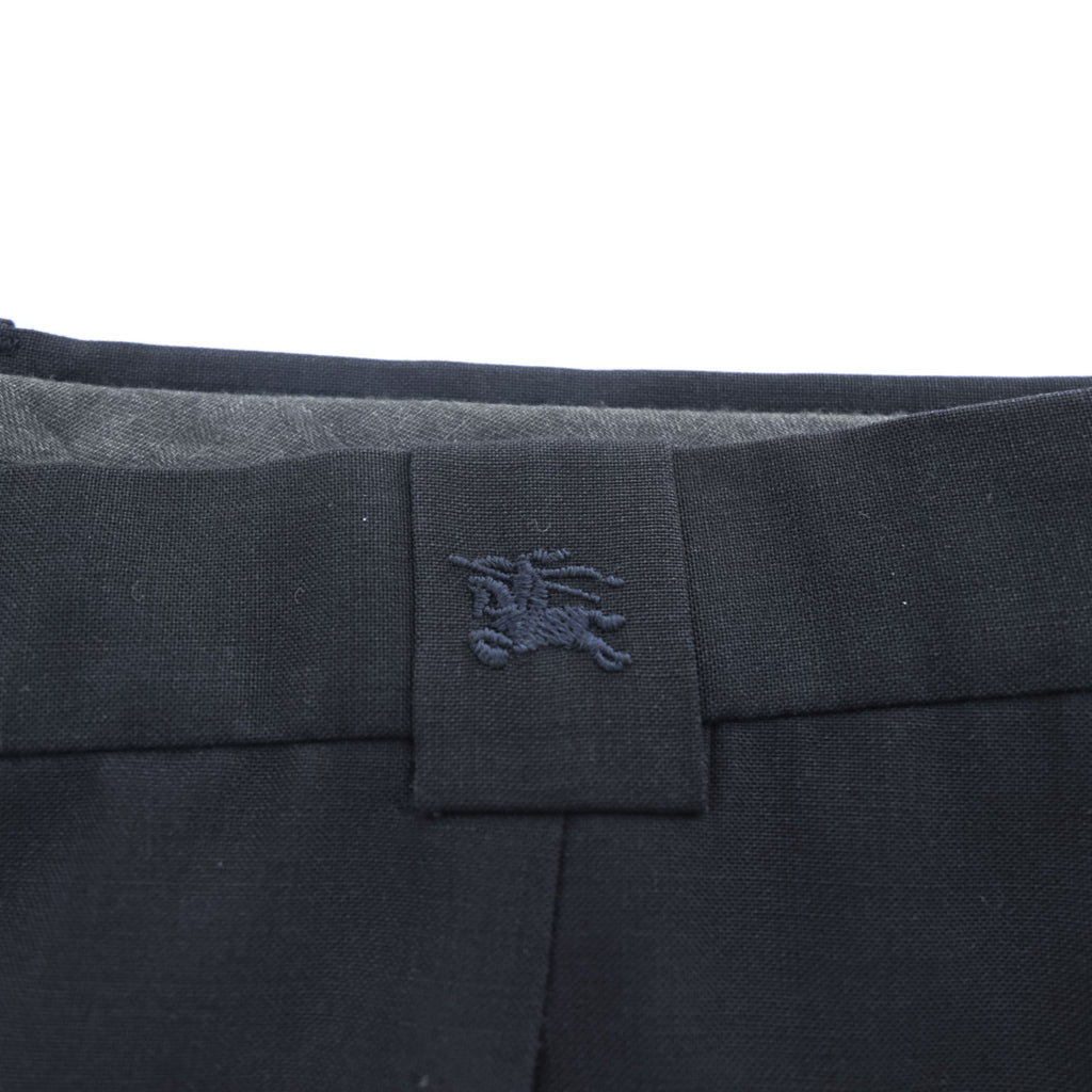BURBERRY 90年代 スペイン製 ヴィンテージ タック ワイド スラックス パンツ XL ブラック プリーツ HAYDEN