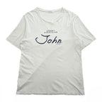 John UNDERCOVER 日本製 プリント Tシャツ XL ホワイト LESSON 1 ESTABLISH THE NAME JUL3802