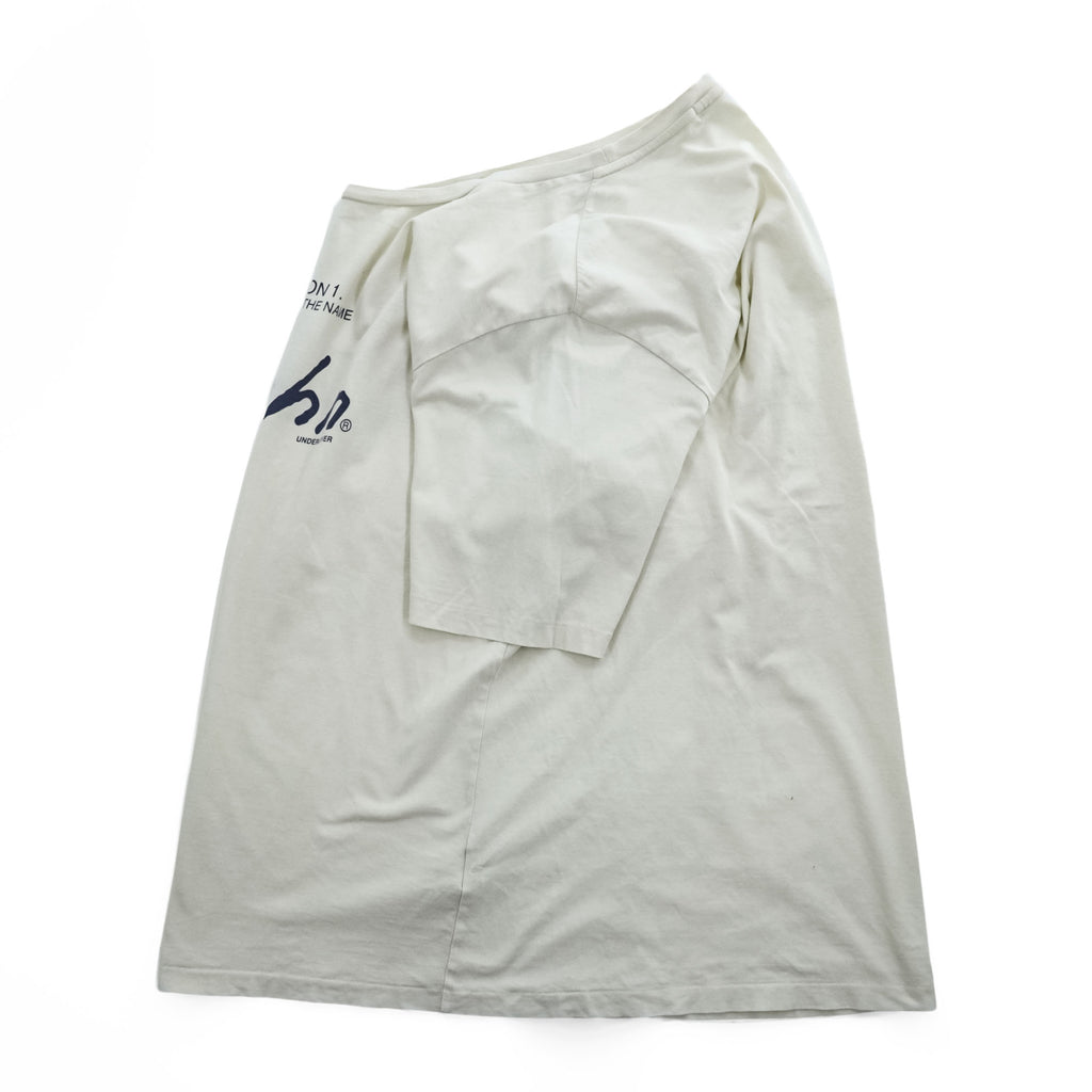 John UNDERCOVER 日本製 プリント Tシャツ XL ホワイト LESSON 1 ESTABLISH THE NAME JUL3802