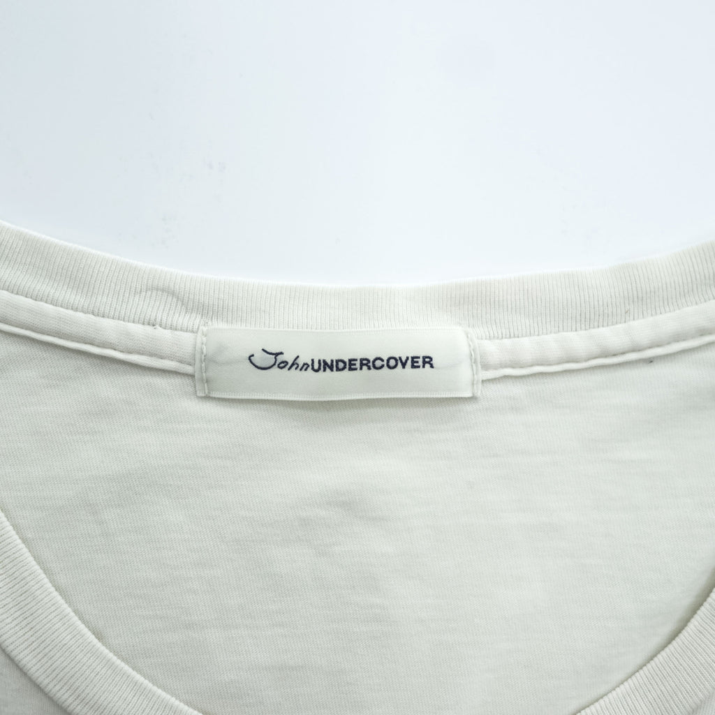 John UNDERCOVER 日本製 プリント Tシャツ XL ホワイト LESSON 1 ESTABLISH THE NAME JUL3802
