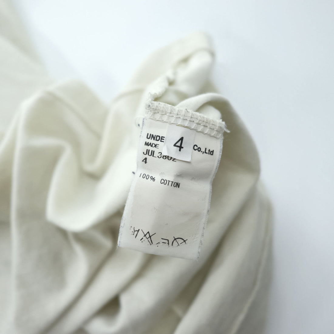 John UNDERCOVER 日本製 プリント Tシャツ XL ホワイト LESSON 1 ESTABLISH THE NAME JUL3802